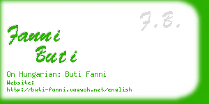 fanni buti business card